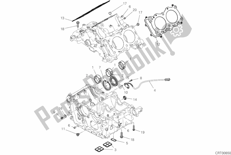 All parts for the 09b - Half-crankcases Pair of the Ducati Superbike Panigale 25 Anniversario 916 1100 2020